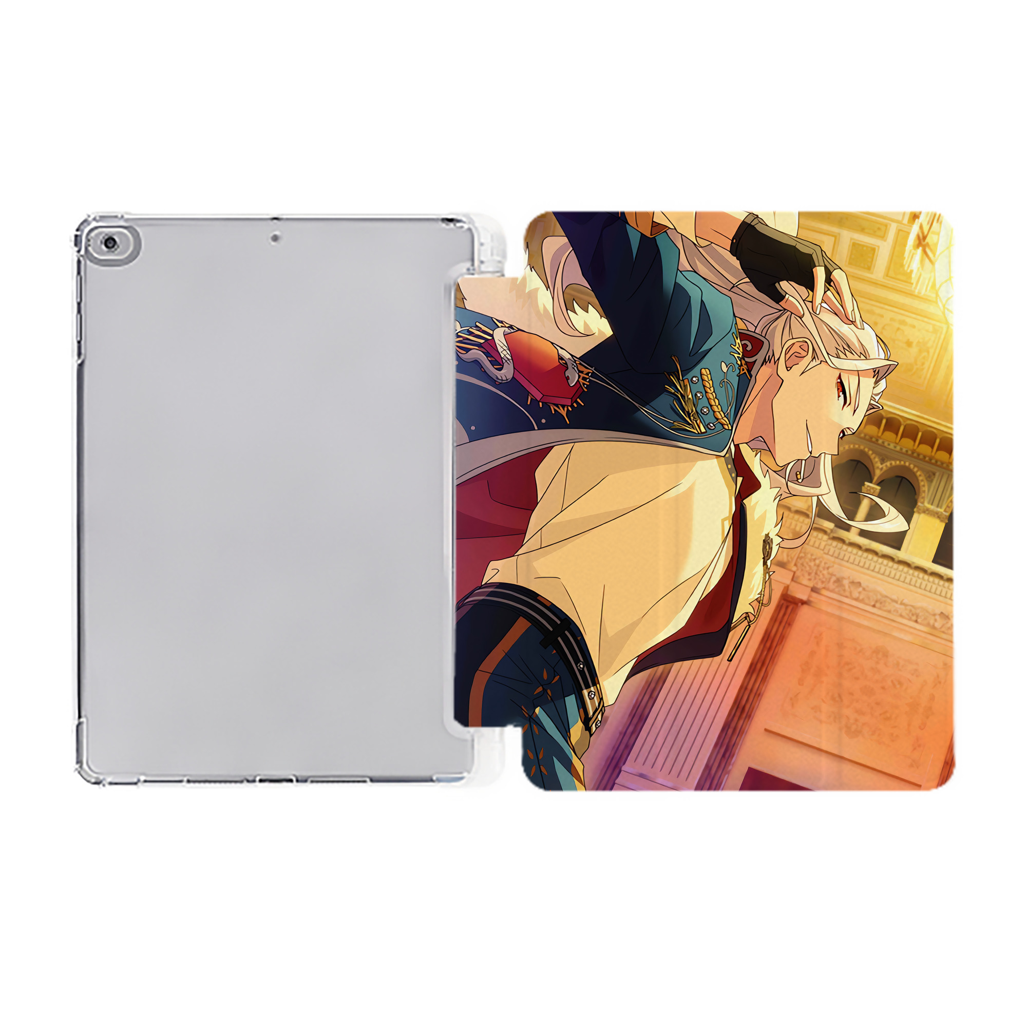 （画像用） あんさんぶるスターズ! Ensemble Stars IPad ケース ペン収納付き 三つ折りスタンド PUレザー×シリコン 対応機種9.5/10.5/10.9インチ